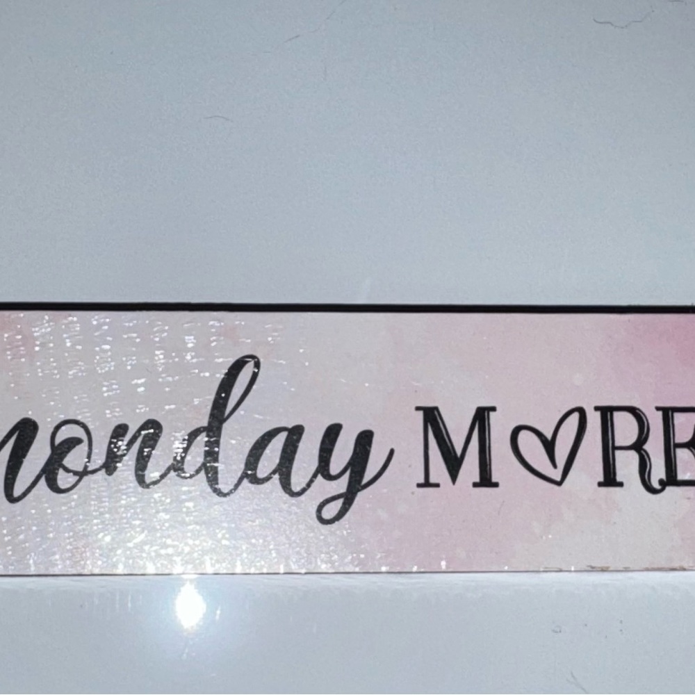 Pink and Black Wall Decor Sign